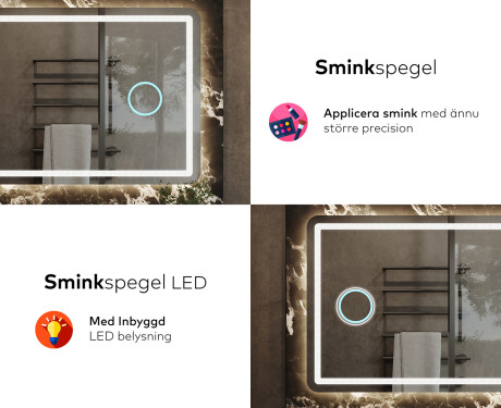 Badrumsspegel med LED-belysning Spegel L143 #8