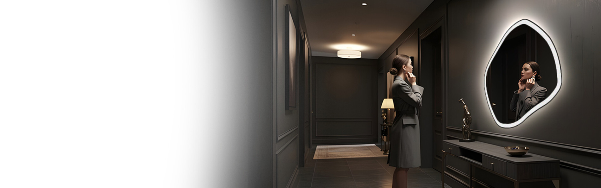 Oregelbundna LED-speglar